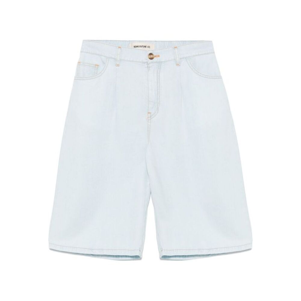 Semicouture Women's Shorts Clear Blue